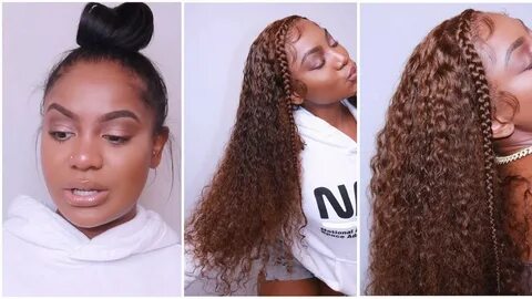 DIY CINNAMON BROWN HAIR COLOR ON CURLY HAIR. ft. UNice Hair 