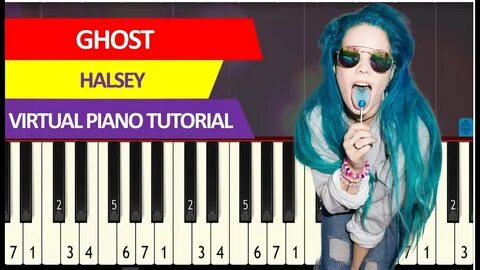 Halsey - Ghost (piano tiles) synthesia piano music sheets - 