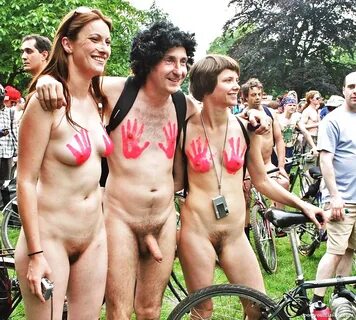 Soft &hard erect cocks on naked bike ride - cycle #2 - 42 Pi