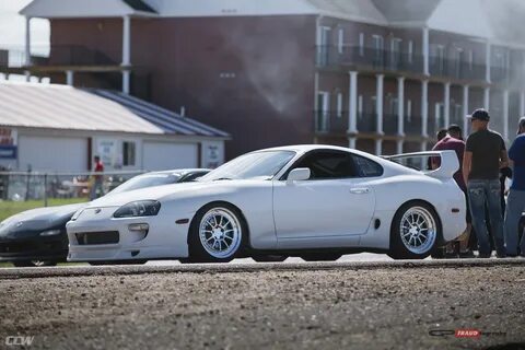 White Toyota Supra MKIV Targa Turbo - CCW D110 Forged Wheels