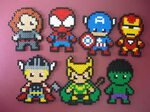Superheroes / Avengers (Marvel) - Hama Beads - Perler Beads 