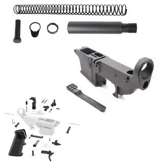 AR-9MM 80% Anodized Lower Combo with Pistol Stock Kit and LP