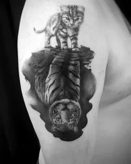 50 Reflection Tattoo Ideas For Men - Mirrored Designs