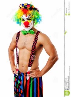 Funny clown stock photo. Image of funny, costume, muscular -