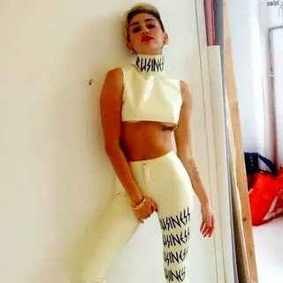 Miley Cyrus Goes Matchy-Matchy in a Bold Crop-Top and Tight 