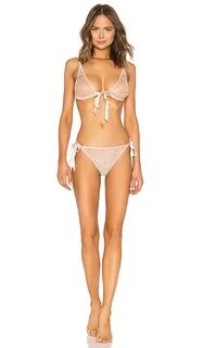 Lisa Marie Fernandez Marie Louise Bikini Set In Lemon Cream 