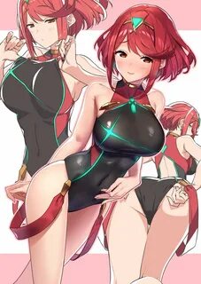 Swimsuit Pyra by Baffu Xenoblade Chronicles 2 Know Your Meme