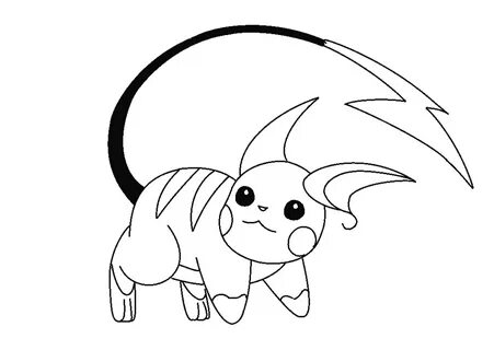 Raichu lineart 1 'request' by michy123 on DeviantArt Pokemon