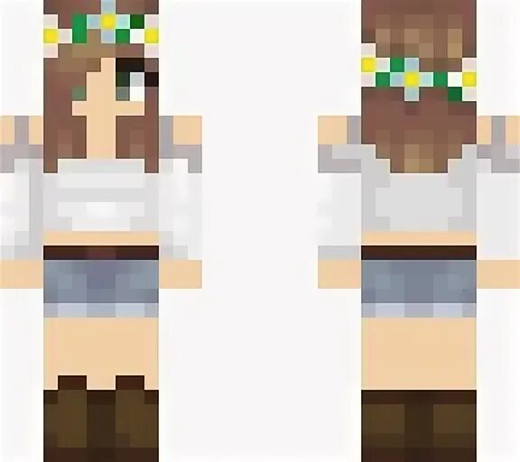 short haired summer girl Minecraft girl skins, Girl short ha