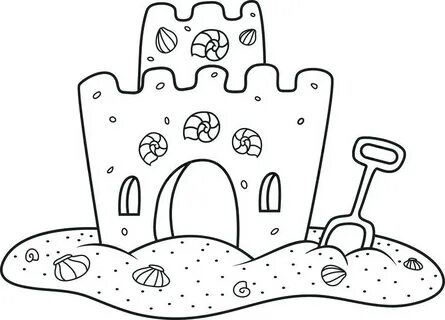 Sand Castle Coloring Page at GetDrawings Free download