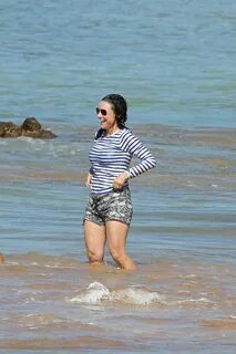 JULIA LOUIS-DREYFUS in Bikini Top at a Beach in Maui - HawtC