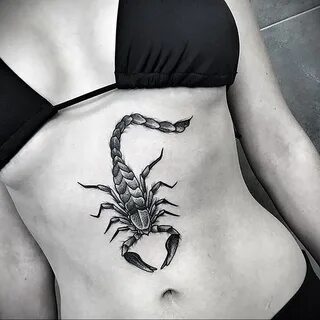 Тату скорпион на животе 16.01.2021 № 0002 -scorpion tattoo o
