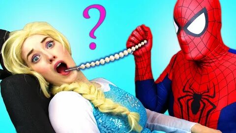 Spiderman & Frozen Elsa w/ Doctor! With Pink Spidergirl and 