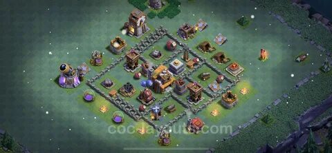 Top Builder Hall Level 5 Anti 3 Stars Base with Link - Clash
