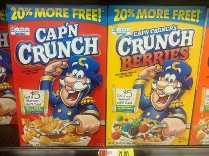Captain Crunch Cereal Walmart Exclusive Box. Get a Five Do. 