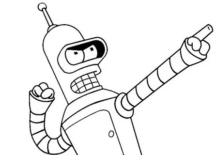 Kleurplaat Futurama Game of Drones : Bender Bending Rodrigue