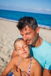 Father and His Daughter at Beach Stock Photo - Image of girl