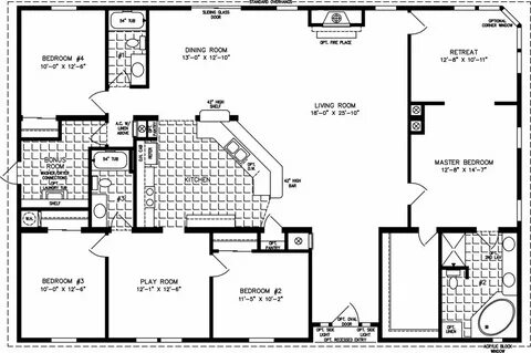 The TNR-7604 - Manufactured Home Floor Plan Jacobsen Homes S