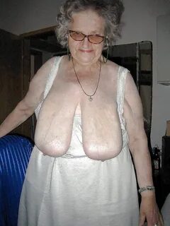 Grandmas saggy boobs.