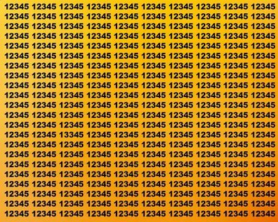 Задание 1: Среди чисел 12345 есть одно другое число, постарайся его найти. 