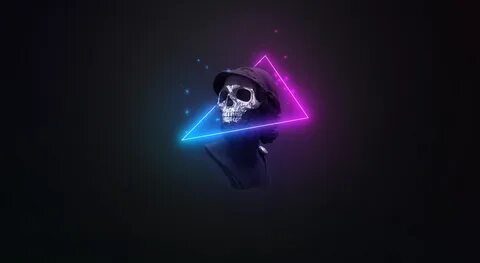Neon skull - живые обои графика/3d СКАЧАТЬ БЕСПЛАТНО #33737