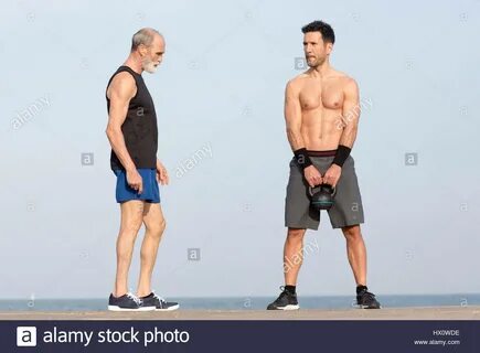 Kettlebell swing, man hi-res stock photography and images - 