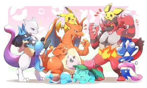 Pokemon MewTwo Lucario Charizard Incineroar Pikachu Pichu az