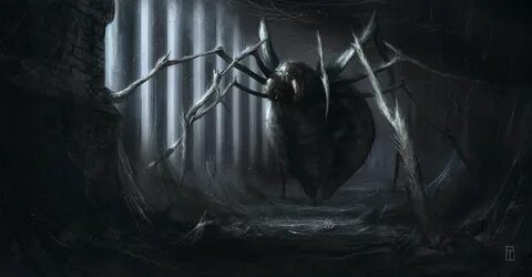 Gigant fantasy spider Giant spider, Spider art, Spider