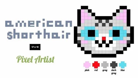 Pixel Art Easy - Cat Series# 1)How to draw an American Short