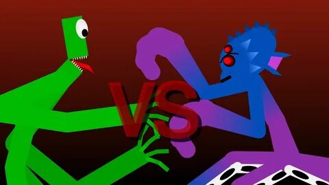 Green (Rainbow Friends) VS Kraxicorde (Piggy) Stick Nodes An