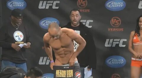 Joe Rogan is surprised to see a fighter strip at the weigh-i