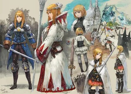 Safebooru - 1girl agrias oaks armor banner blonde hair blue 