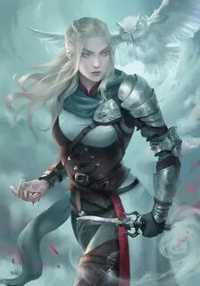 Digital Painting Inspiration Fantasy female warrior, Charact
