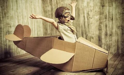 landing cardboard plane.