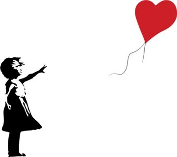 ftestickers girl balloon heart silhouette sticker by @pann70