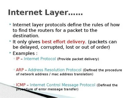 Internet Protocol (IP) - презентация, доклад, проект