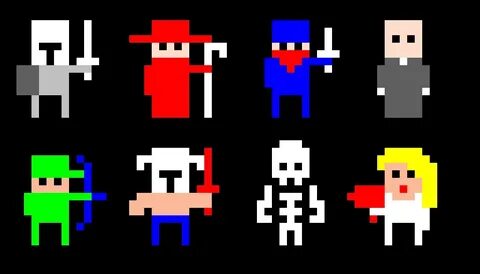 Characters Pixel art, Pixel art characters, Pixel art games