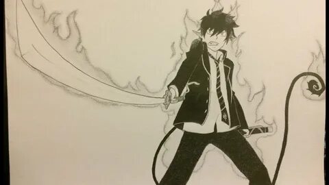 Drawing Rin (Blue Exorcist) - YouTube