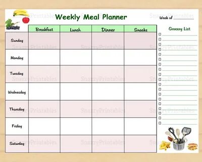 Meal & Diet Planner Printables - Instant Download PDF