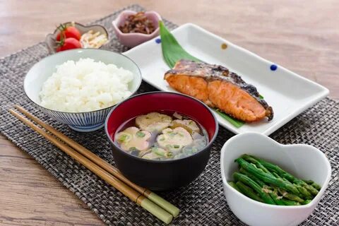 Images of a really healthy japanese breakfast
