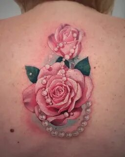 Rose and pearl tattoo by: @sosoink Pearl tattoo, Tattoos, Ta