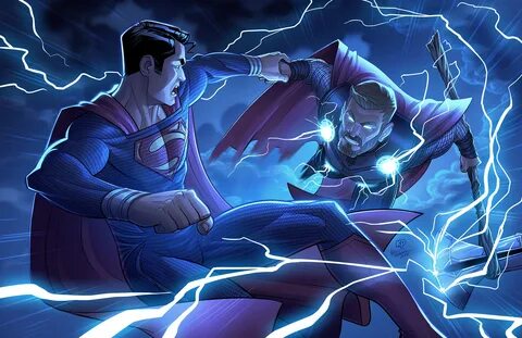 Superman Vs. Thor: Marvel / DC Crossover Behance