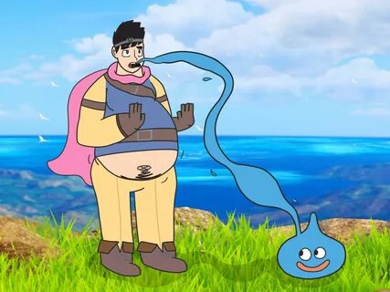 Dragon Quest Slime Inflation by MichaelTheBear -- Fur Affinity dot net.