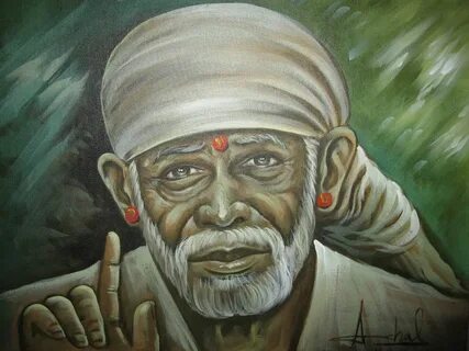 Incredible Shirdi Sai Baba Oil Paintings - Shirdi Sai Baba L