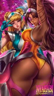ArtStation - Samira And Lux Space Groove - Sexy Fanart