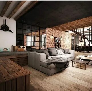 loft_wood_life på Instagram: "Впечатляющие интерьеры в стиле