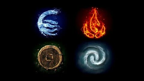 The four elements of Avatar: The Last Airbender. Earth air f