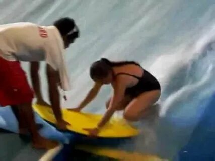 Rachel, top comes off on water board ride! - YouTube