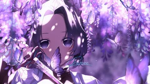Demon Slayer Butterfly Girl Shinobu Kochou HD Anime Wallpape