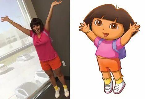 Dora the Explorer Halloween Costume. Consists of: short brow